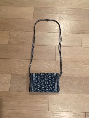 Vera Bradley Navy Blue Patterned Crossbody